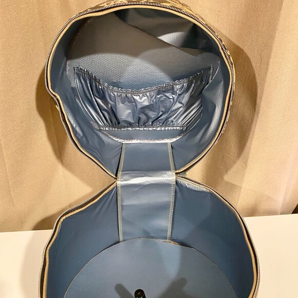 Vintage Floral‎ Tapestry Zippered Hat or Wig Box 13"x13" Travel Case with Lock - Picture 14 of 15